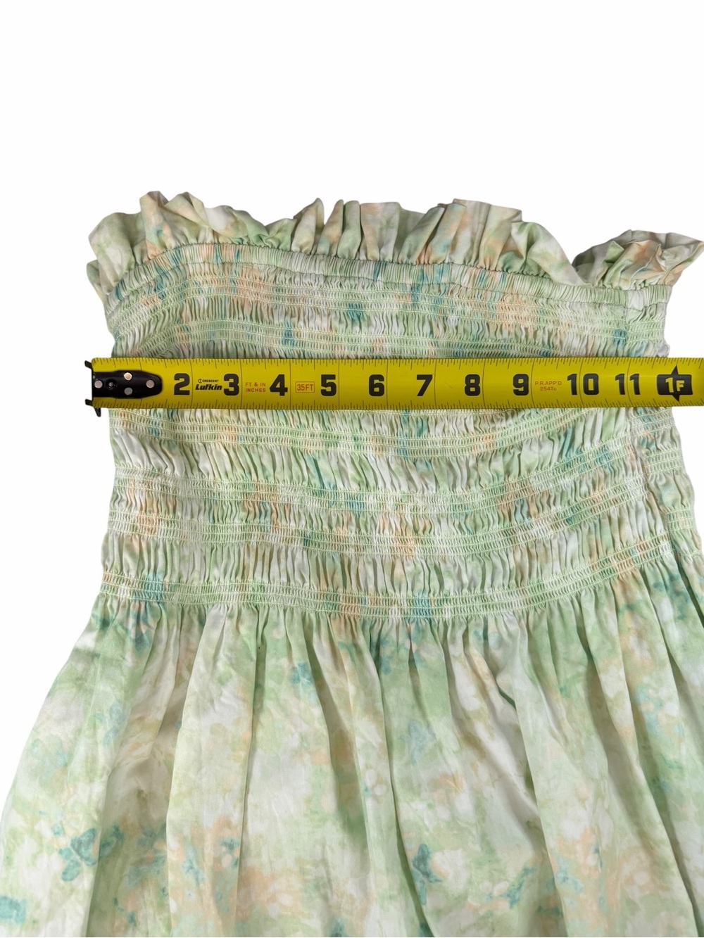 H&M Pastel Green Floral Smocked Maxi Dress - Picture 3 of 5